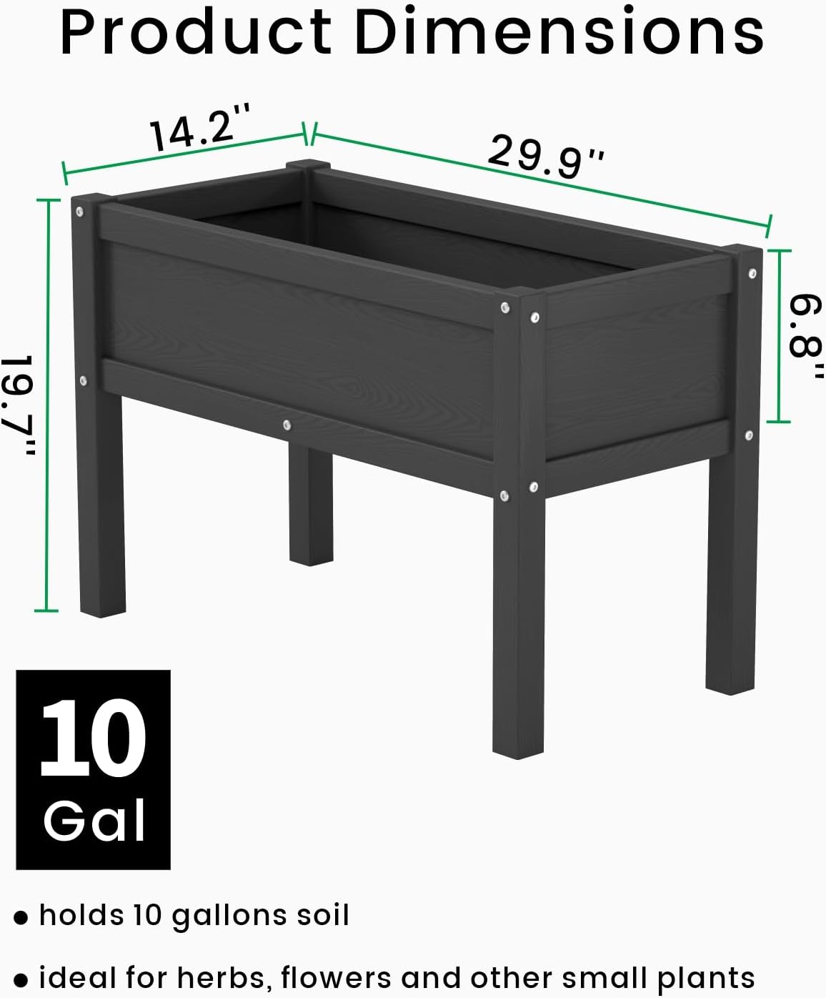 Small HDPE Raised Garden Bed,  - Seed Planter avis et prix