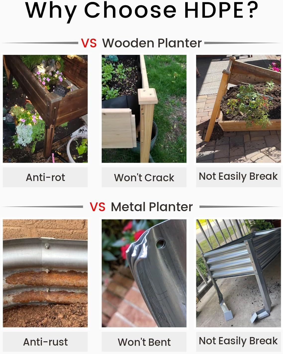 Small HDPE Raised Garden Bed,  - Seed Planter avis et prix