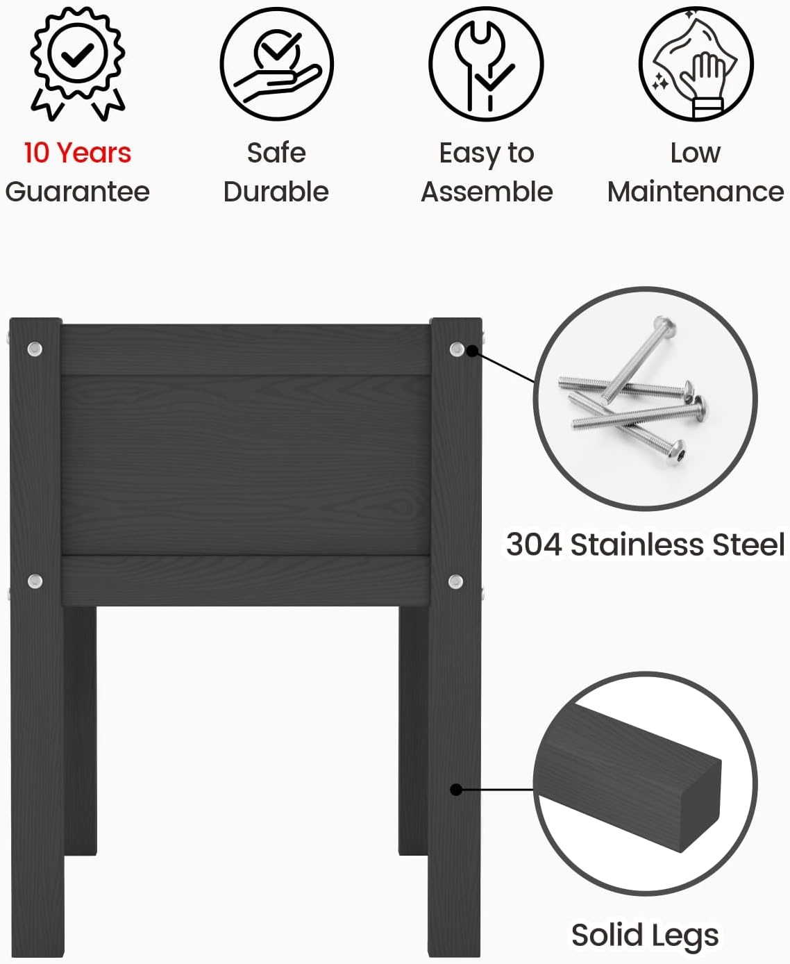Small HDPE Raised Garden Bed,  - Seed Planter avis et prix