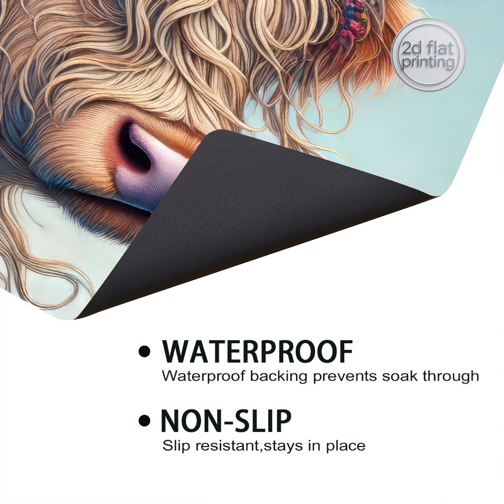 1pc, Artificial Leather Dish D - Cow Mat Rubber avis et prix