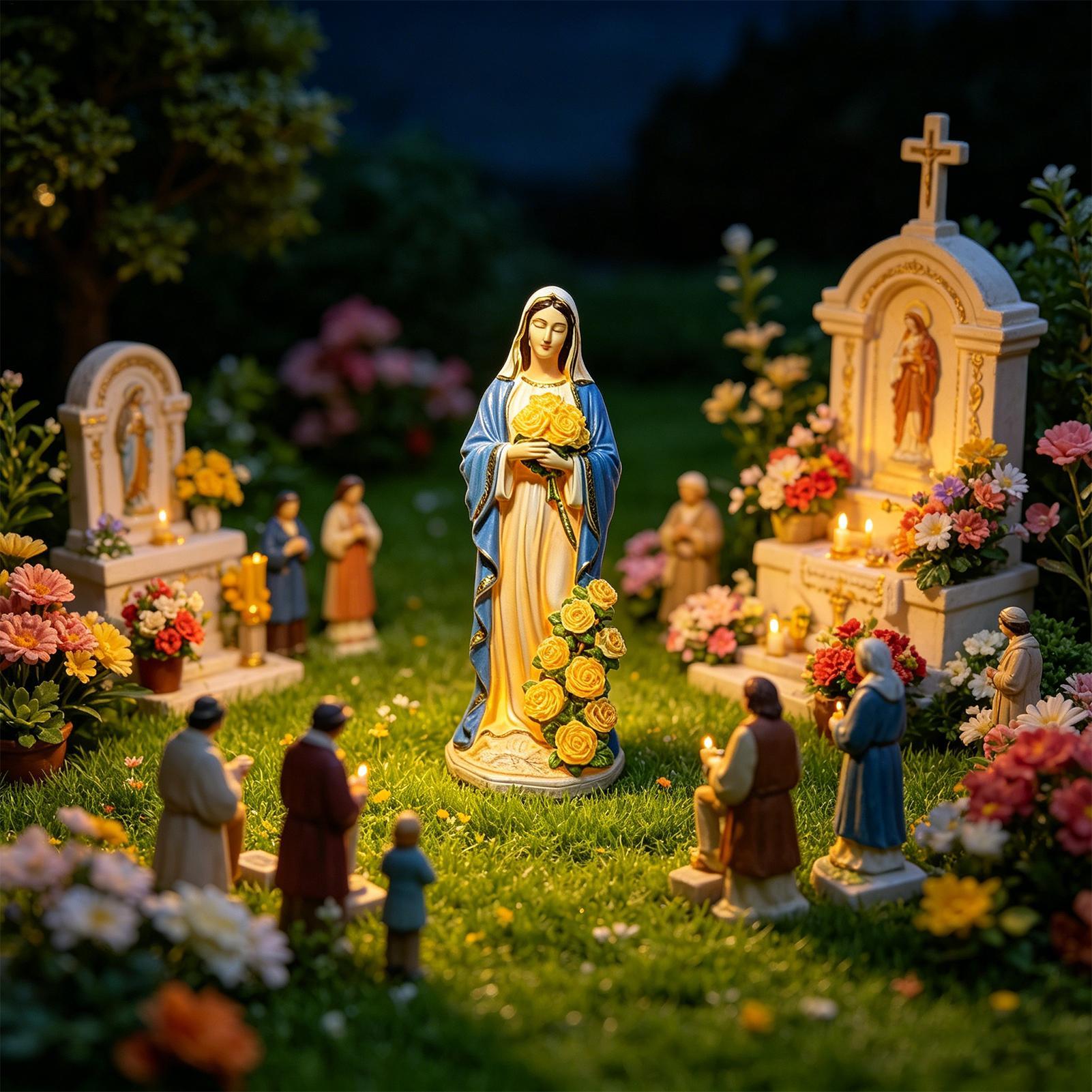 Virgin Mary Solar Statue Garde - Farming And Agriculture avis et prix