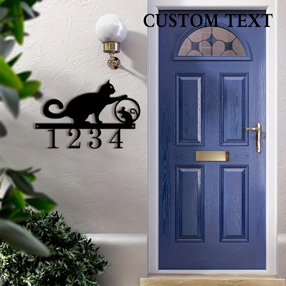 1Pc Custom cat Metal Door Stre - Farming A avis et prix