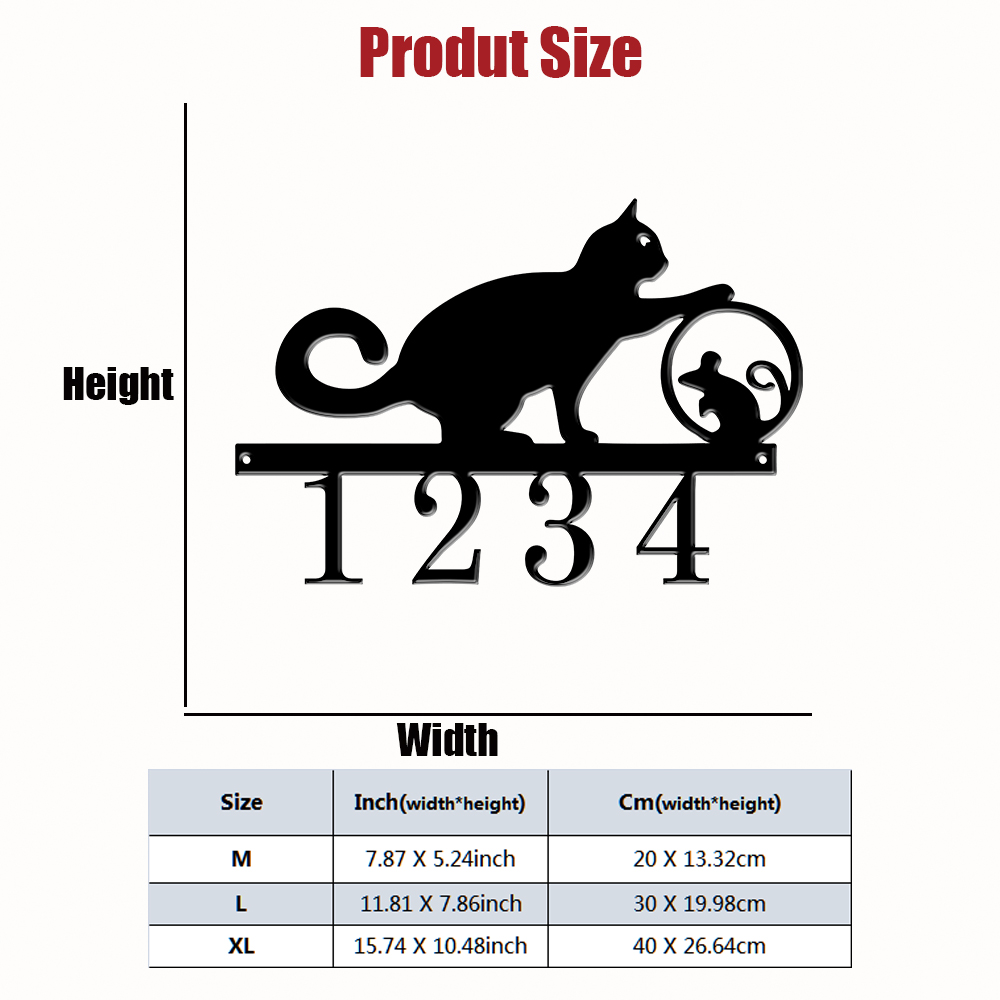 1Pc Custom cat Metal Door Stre - Farming A avis et prix