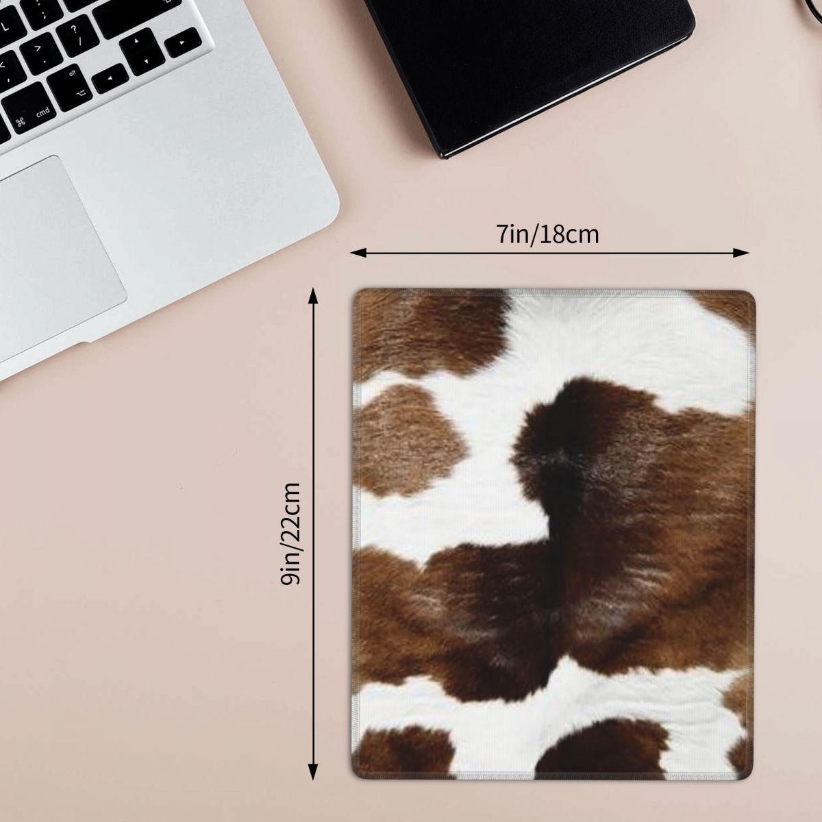 Rustic Ranch Cow Print 7x9 in  - Cow Mat Rubber avis et prix