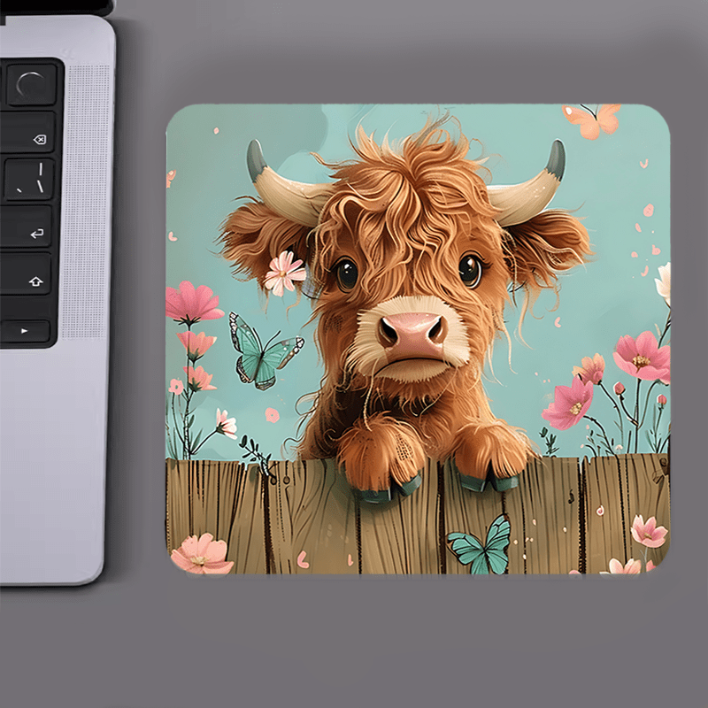 Brand Cute Highland Cow Mouse  - Cow Mat Rubber avis et prix