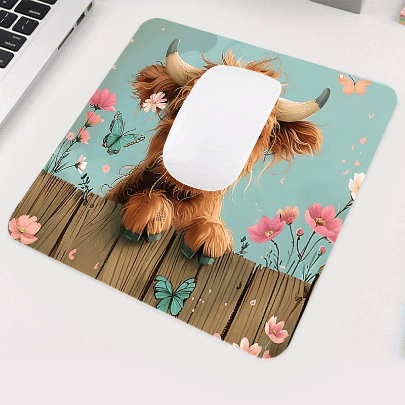 Brand Cute Highland Cow Mouse  - Cow Mat Rubber avis et prix