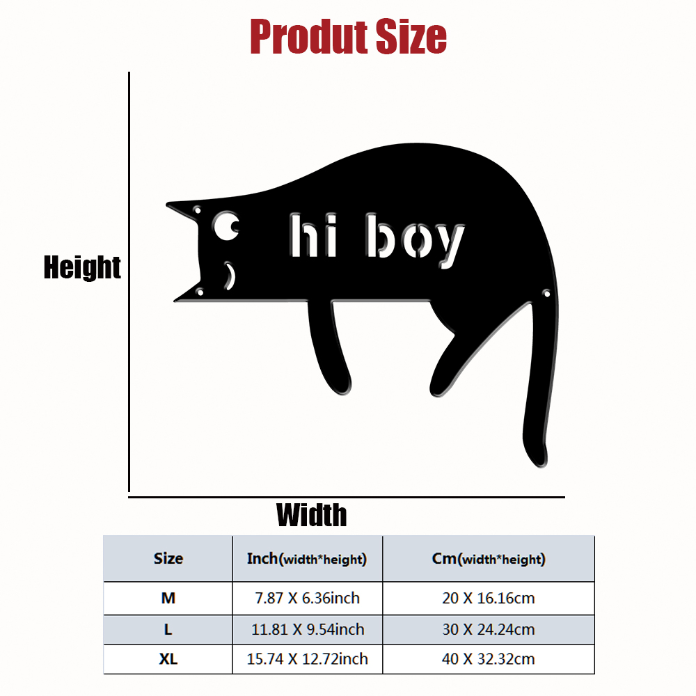 1Pc Custom cat Metal Door Stre - Farming A avis et prix