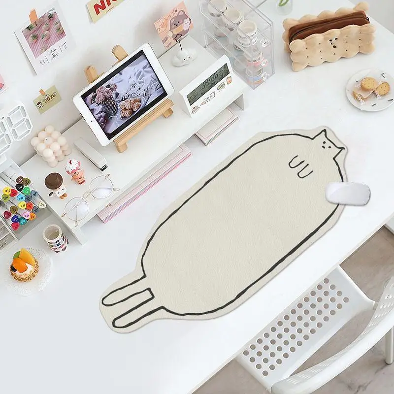 Kawaii Cat Gamer Desk Mat Leat - Cow Mat Rubber avis et prix