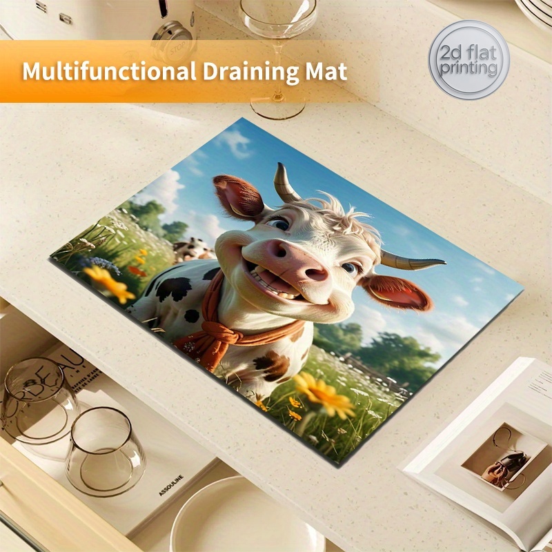 2D Flat Printing 1pc Cow Print - Cow Mat Rubber avis et prix