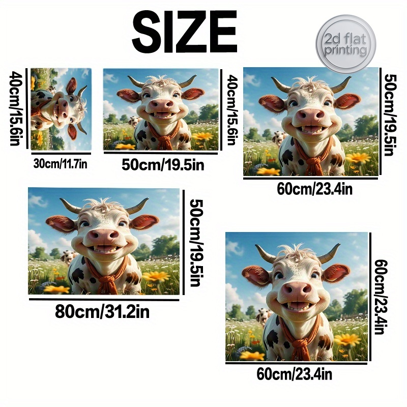 2D Flat Printing 1pc Cow Print - Cow Mat Rubber avis et prix